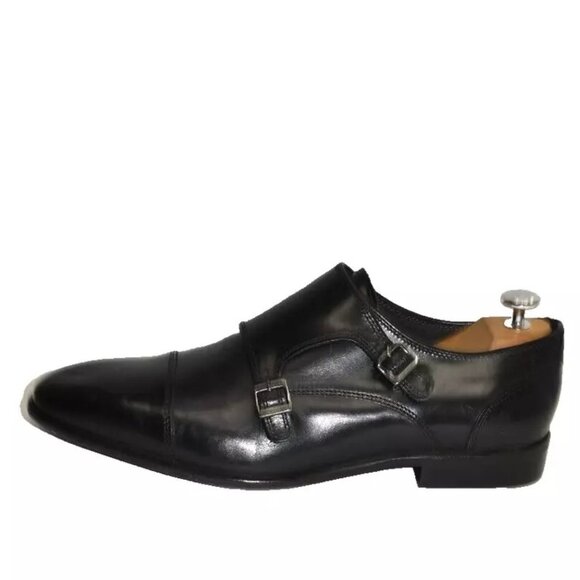 New! Bruno Magli Dali Monk Strap Loafer Black Leather Size 10 M DD405 main image 8